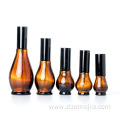 Glass gourd shape amber essential oil spray bottle